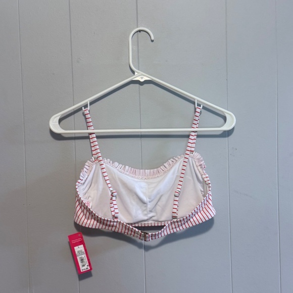Xhilaration Red and White Striped Bandeau Bikini Top Size Large NWT! - Picture 2 of 5